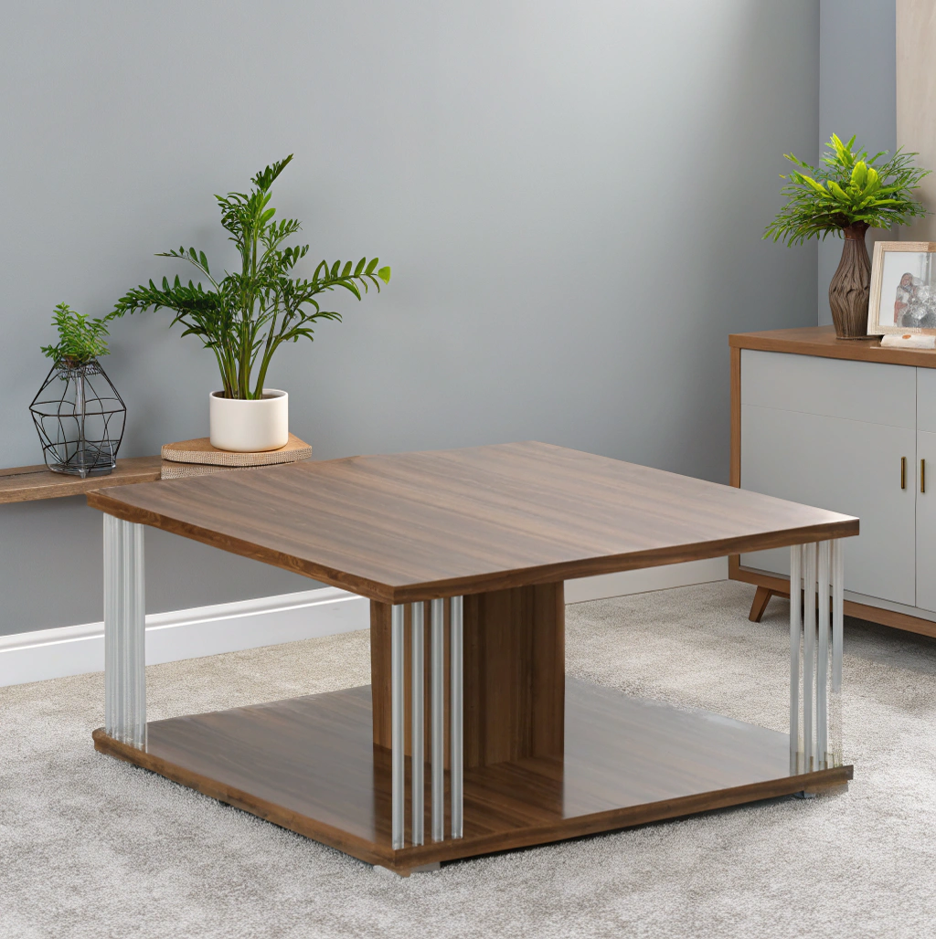 COFFEE Table - Dallas walnut - 800x800x400 mm