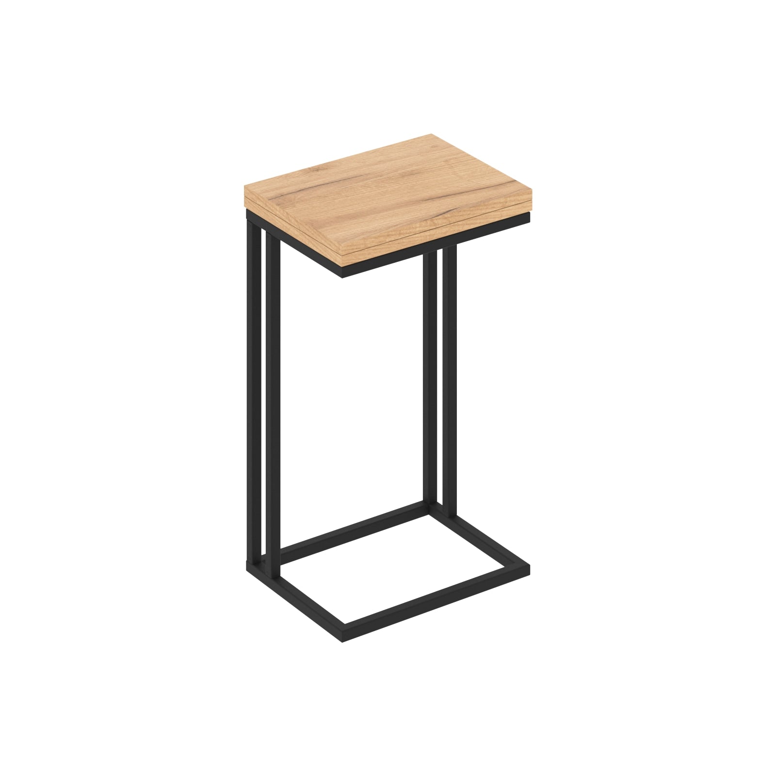 مكتب COMP، خشب البلوط Boford/أسود، 668.0x300.0x400.0 mm