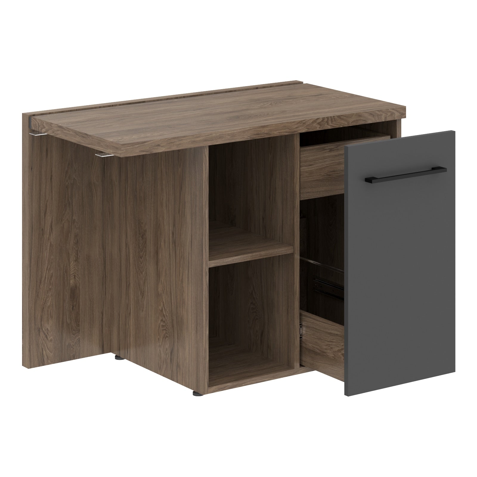 خزانة MORRIS TREND، أنثراسايت/kariya palmyra، 750.0x550.0x1000.0 mm