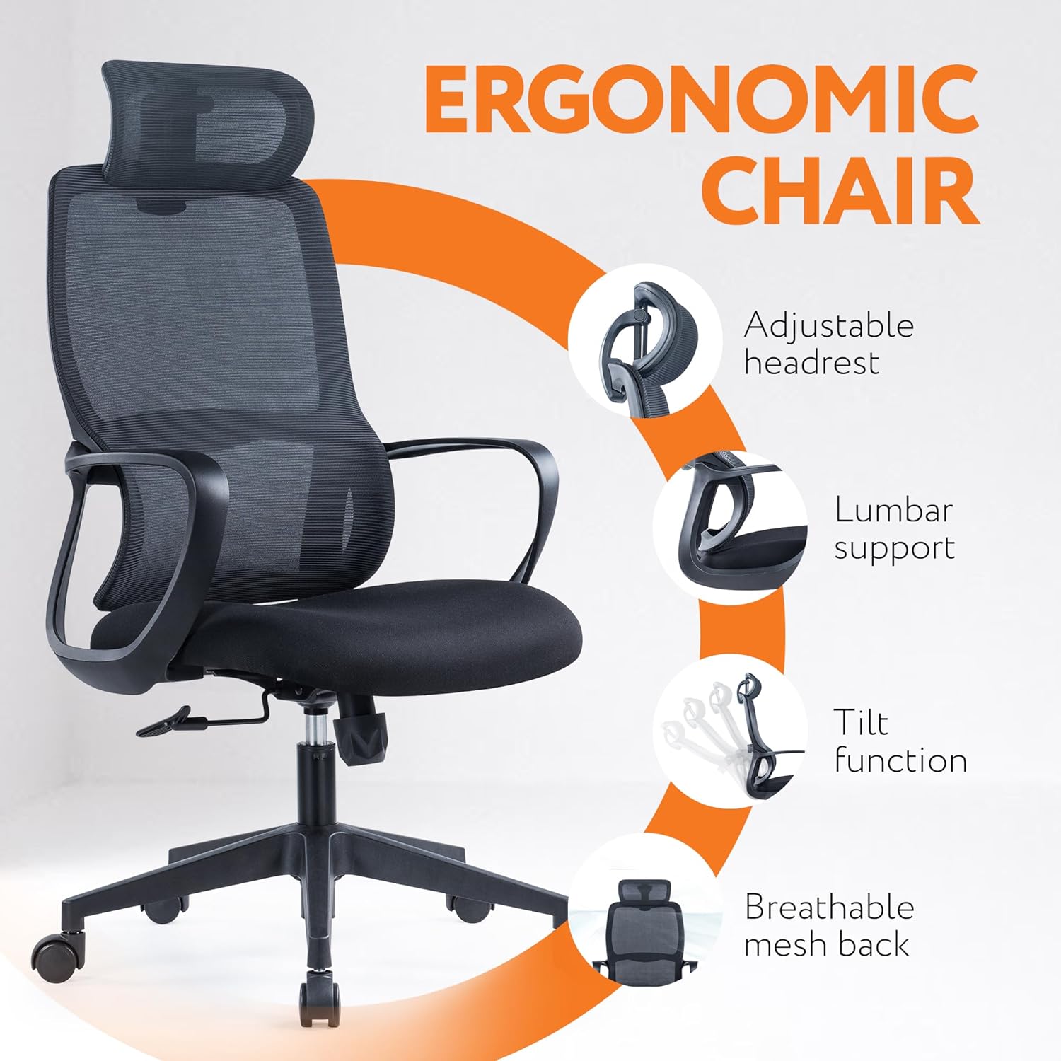 SkyLand  Workstation Chair CH 616 black