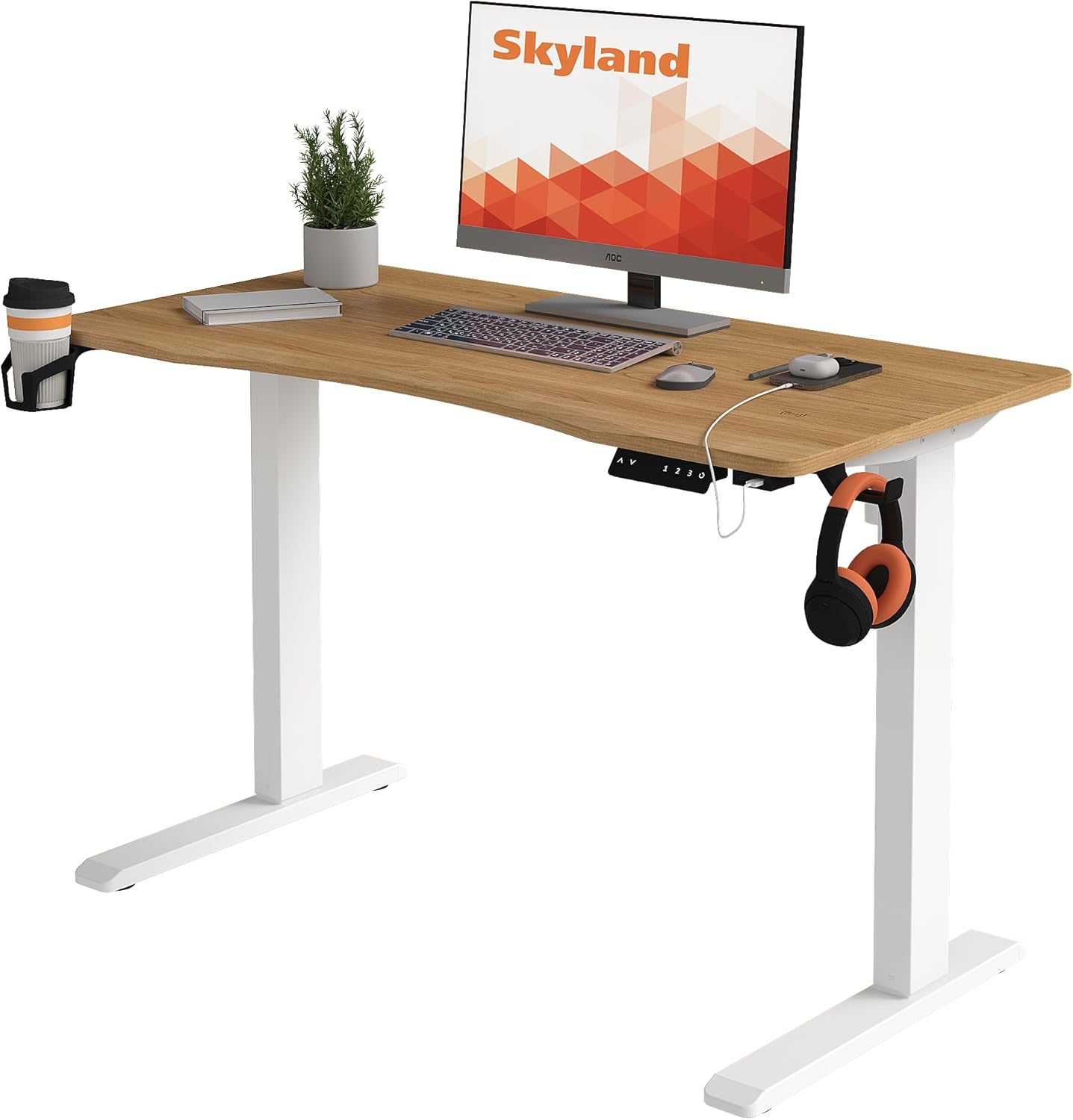 SkyLand Electric Height Adjustable Desk SK 38 white