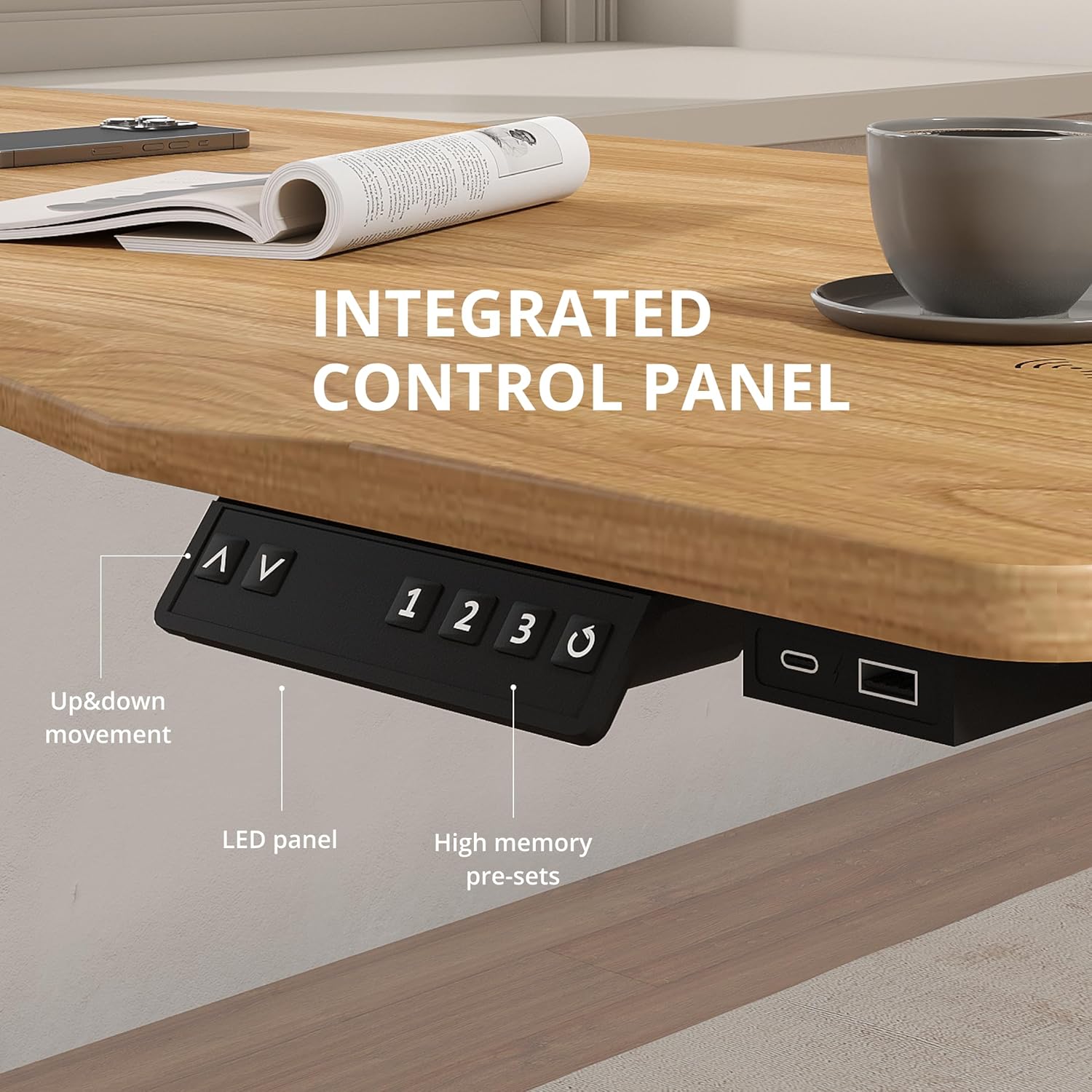 SkyLand Electric Height Adjustable Desk SK 38 white
