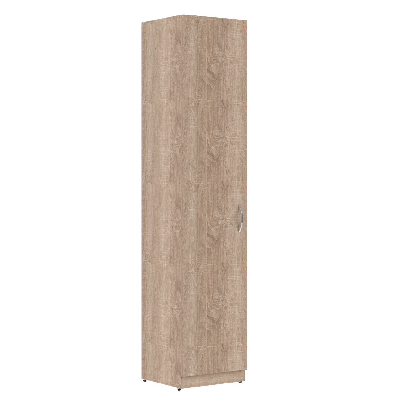 Cabinet with wooden door, SIMPLE, SR-5U.1(L), 386х375х1815, Sonoma oak light