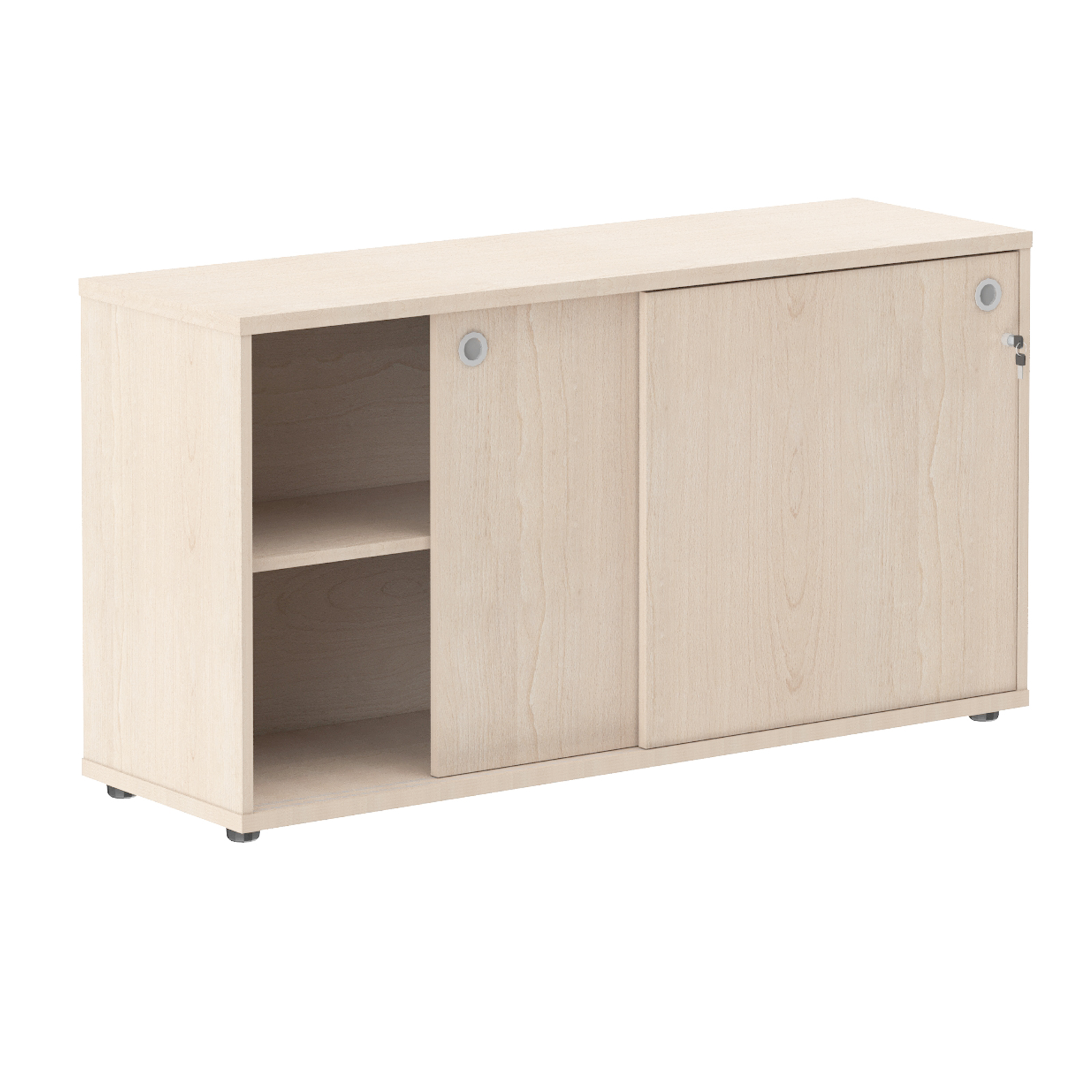 Cabinet with wooden slide doors, XTEN, XLC 1443, 1406x430x750, Beech Tiara