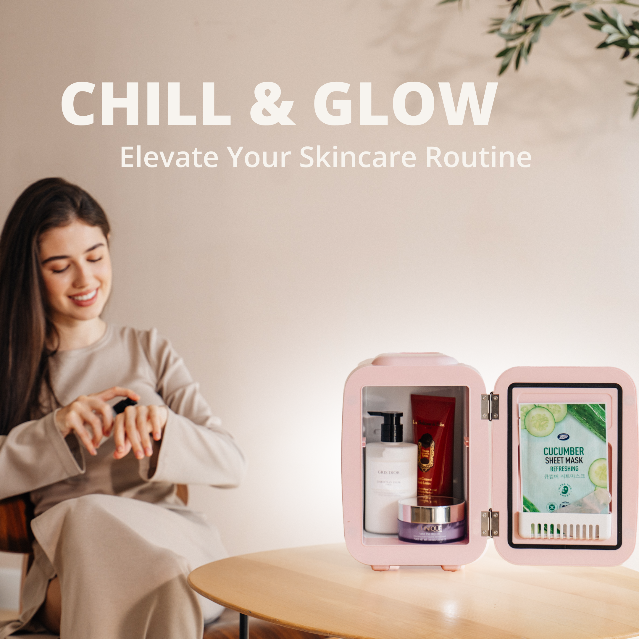 Skyland Mini Fridge 4L MFR SK 25 pink