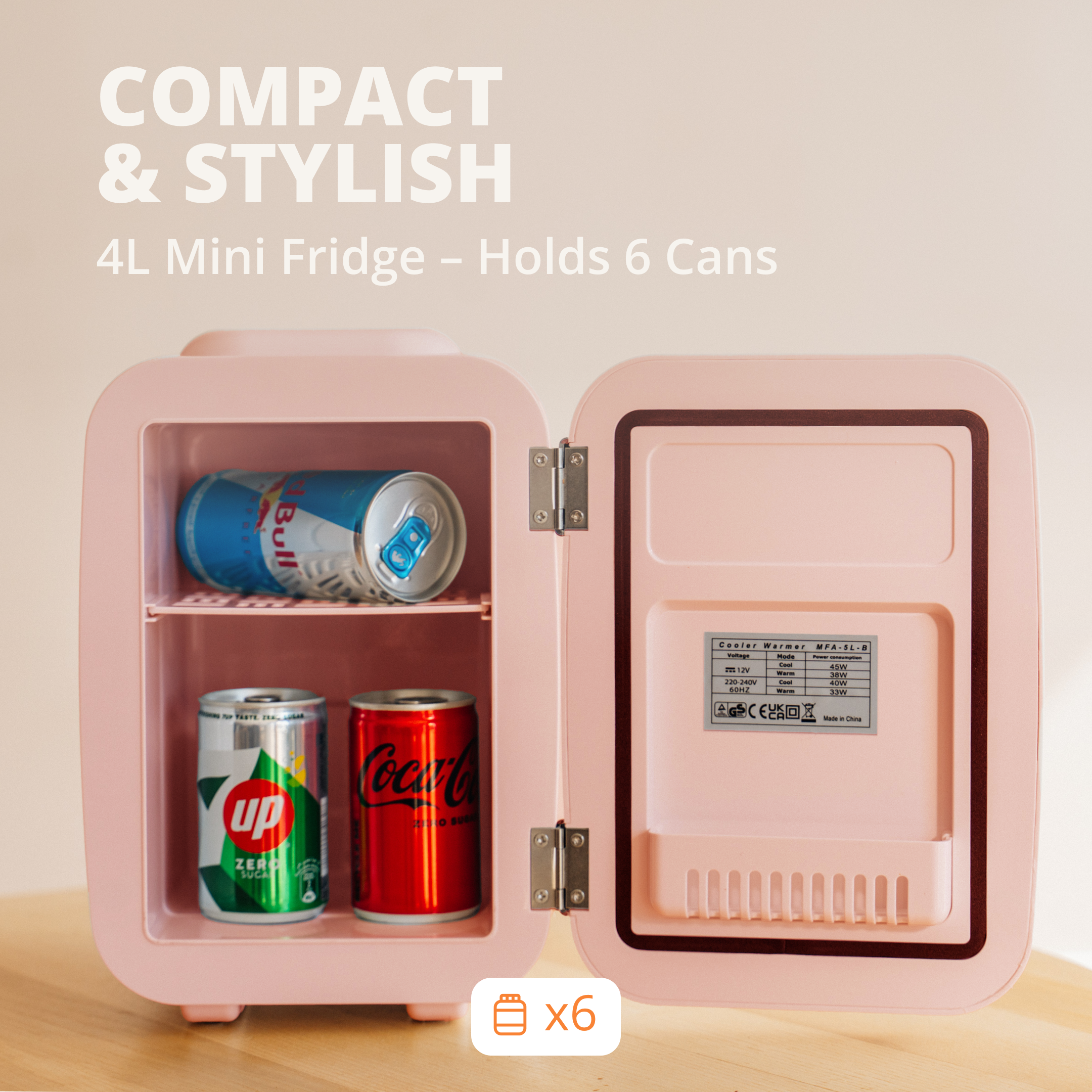 Skyland Mini Fridge 4L MFR SK 25 pink