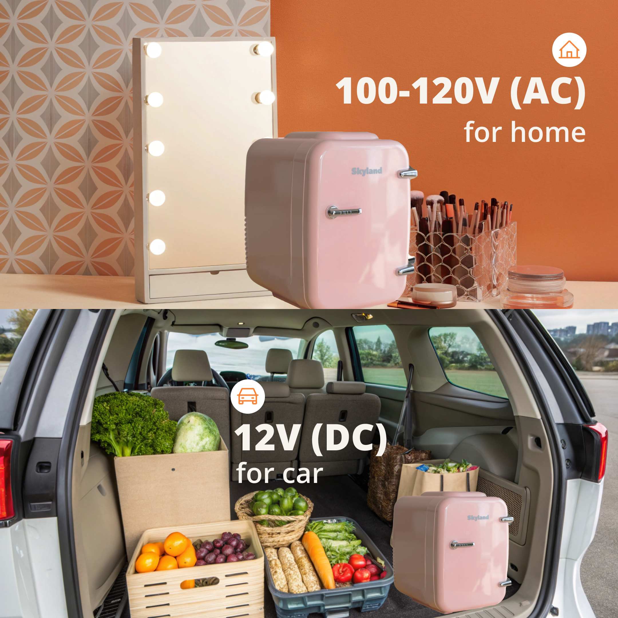 Skyland Mini Fridge 4L MFR SK 25 pink