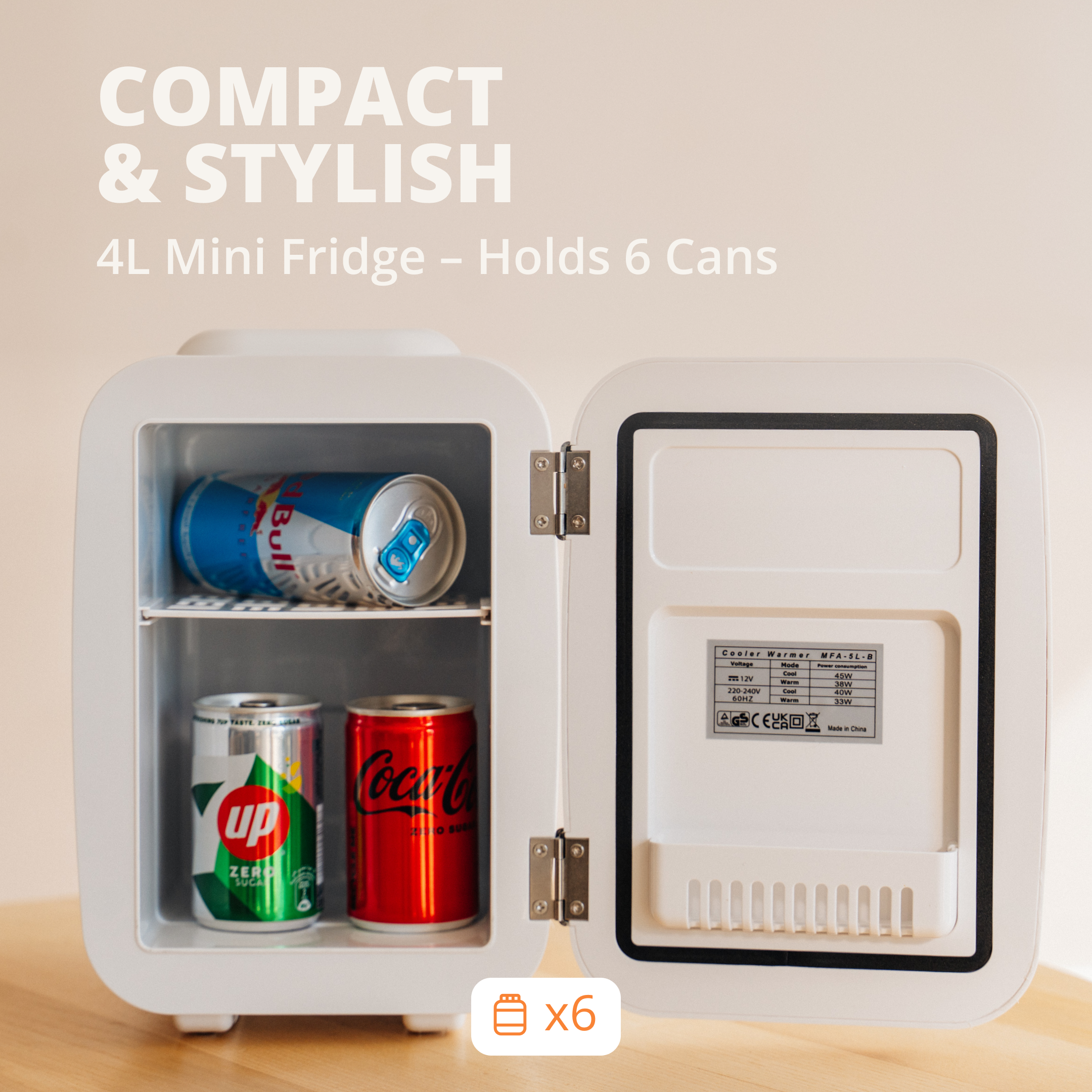 Skyland Mini Fridge 4L MFR SK 25 white