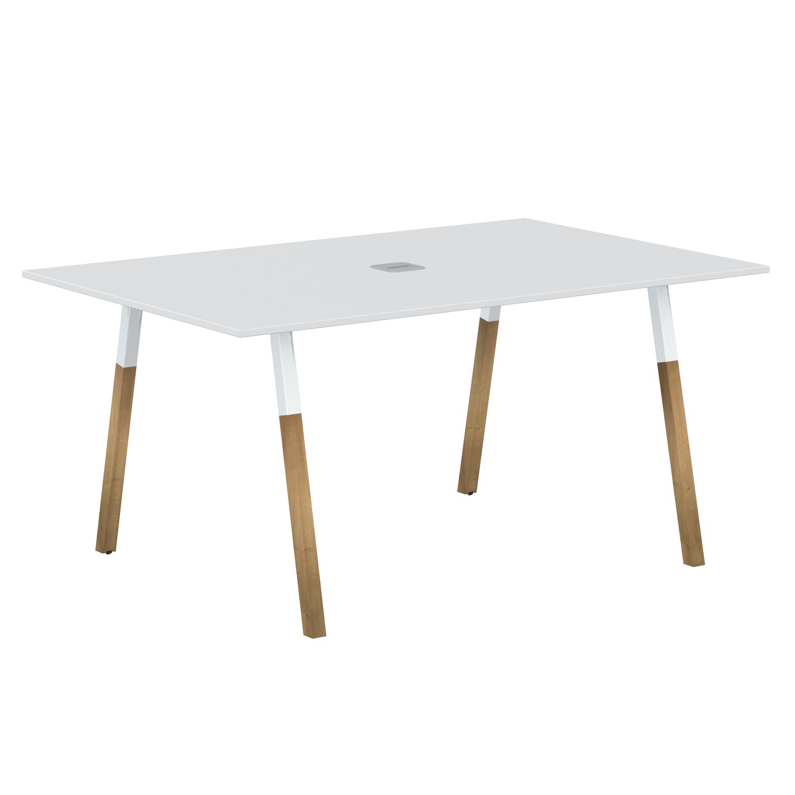 Executive conference table, FORTA, FSCT 1510, 1020х1580х733, White premium/White-Beech