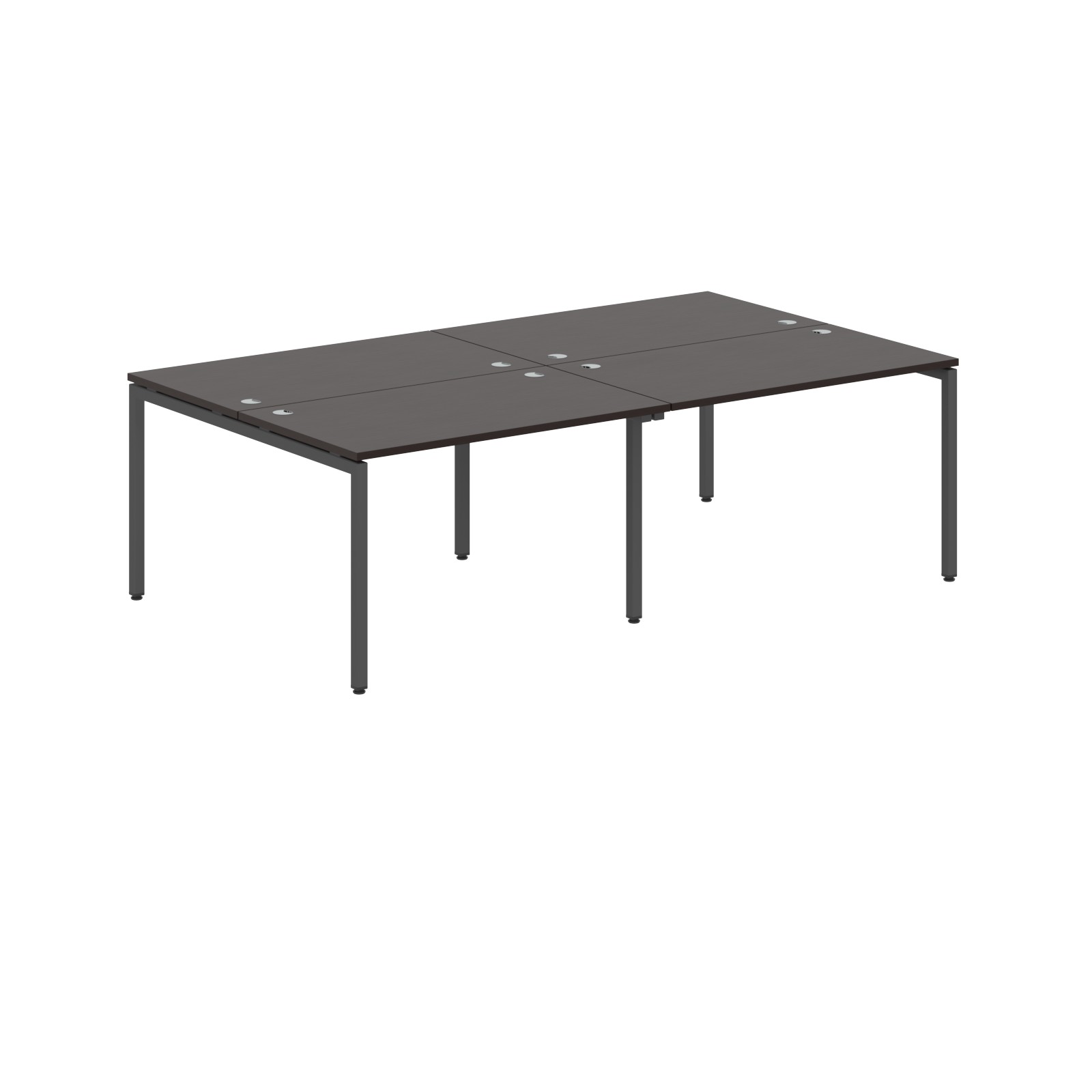 Workstation, XTEN-S, XWST 2414, 2406х1406х750, Legno Dark/Anthracite