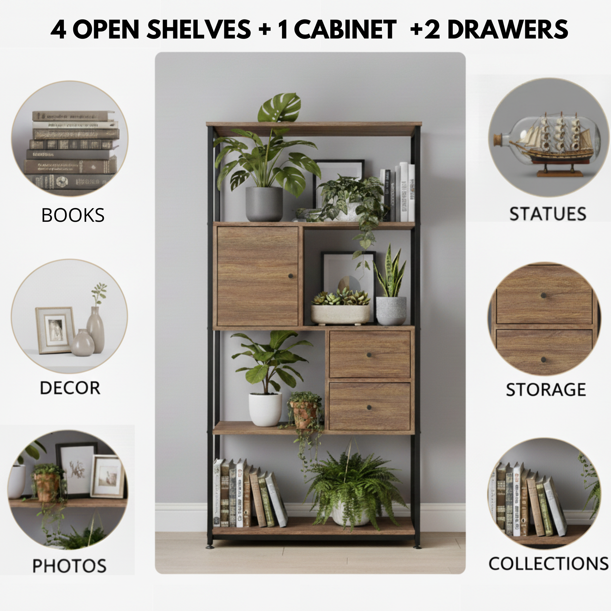 Bookshelf SK 90 brown