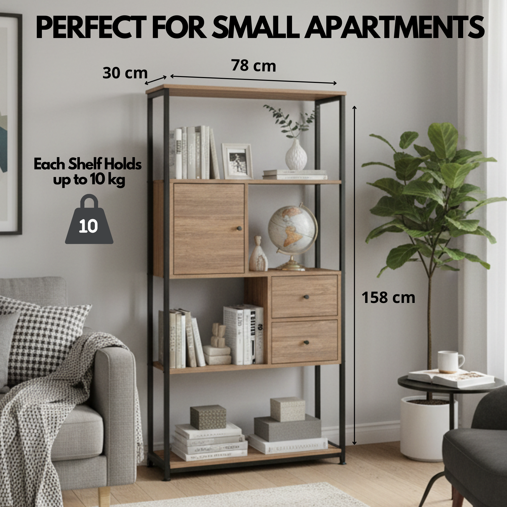 Bookshelf SK 90 brown