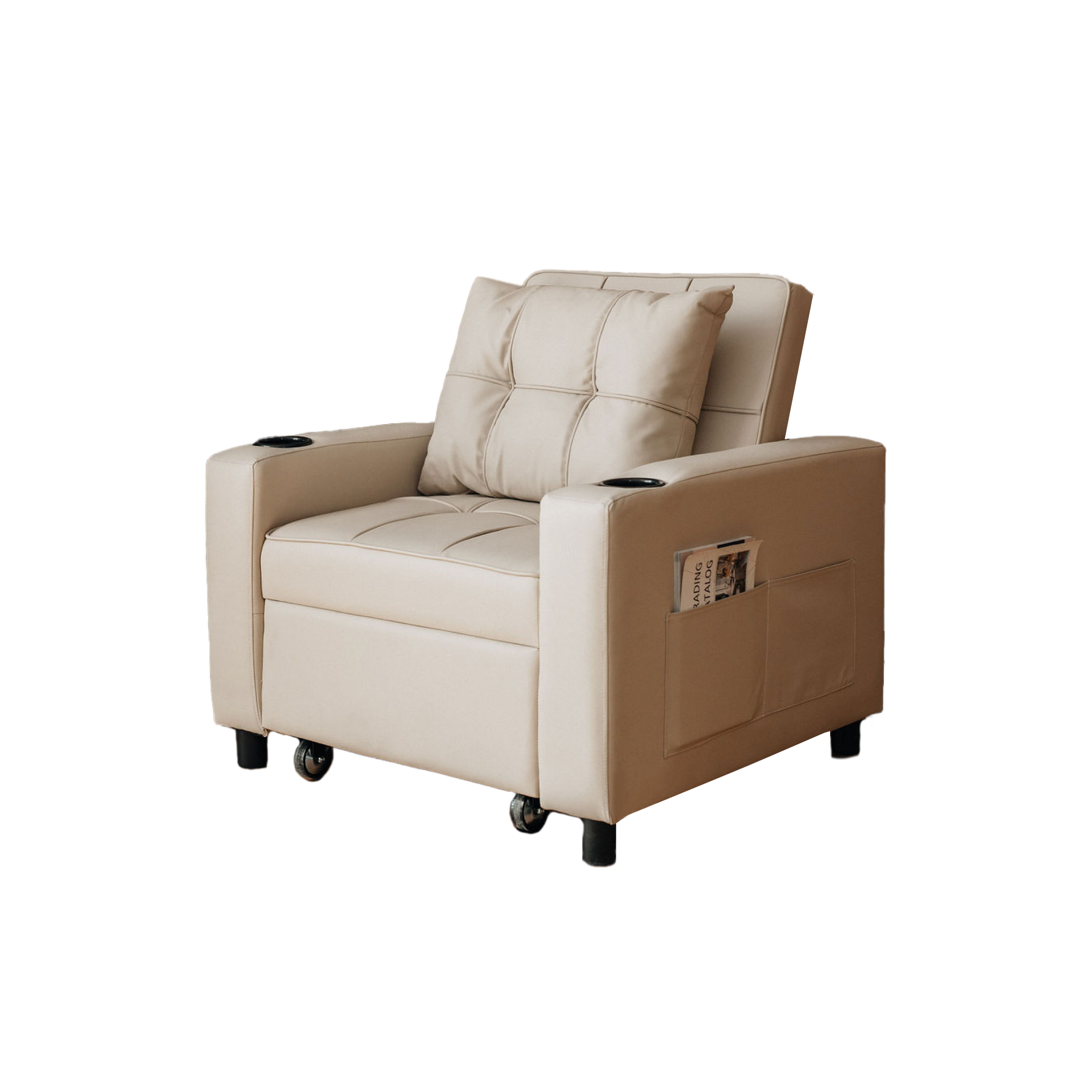Convertible Sleeper Skyland Chair Beige color
