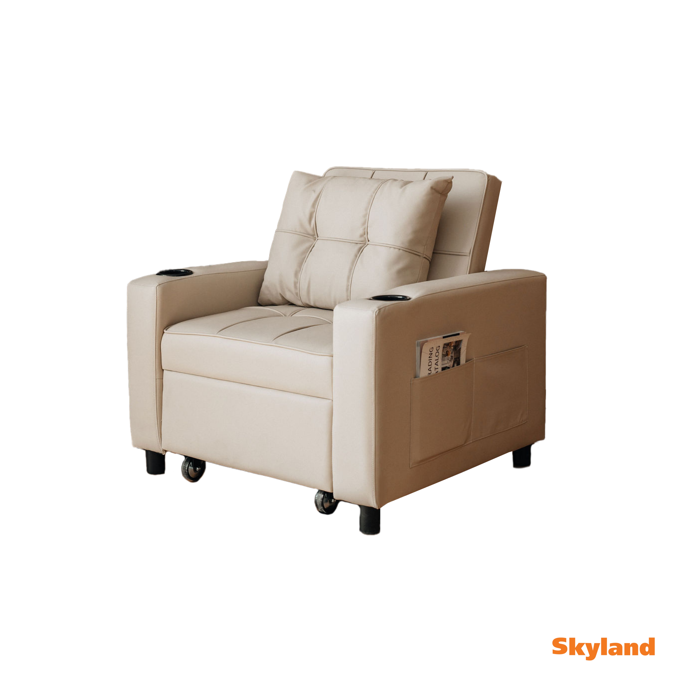 كرسي Skyland القابل للتحويل إلى سرير بلون بيج