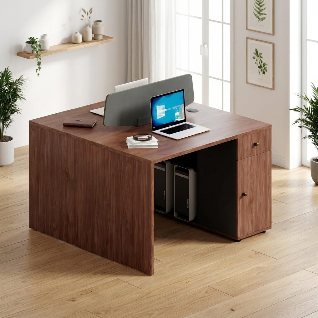 Two person workstation SKYLAND LUMA 9719-2 — lifestyle